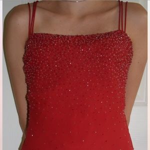Red Sparkling Evening Dress